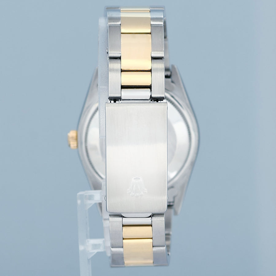 PAPERS Rolex Oyster Perpetual 34mm Black 14233 Yellow Gold & Steel Oyster Watch Box