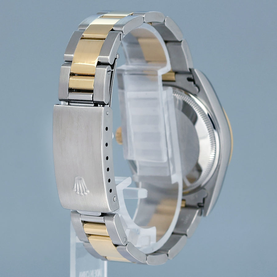 PAPERS Rolex Oyster Perpetual 34mm Black 14233 Yellow Gold & Steel Oyster Watch Box