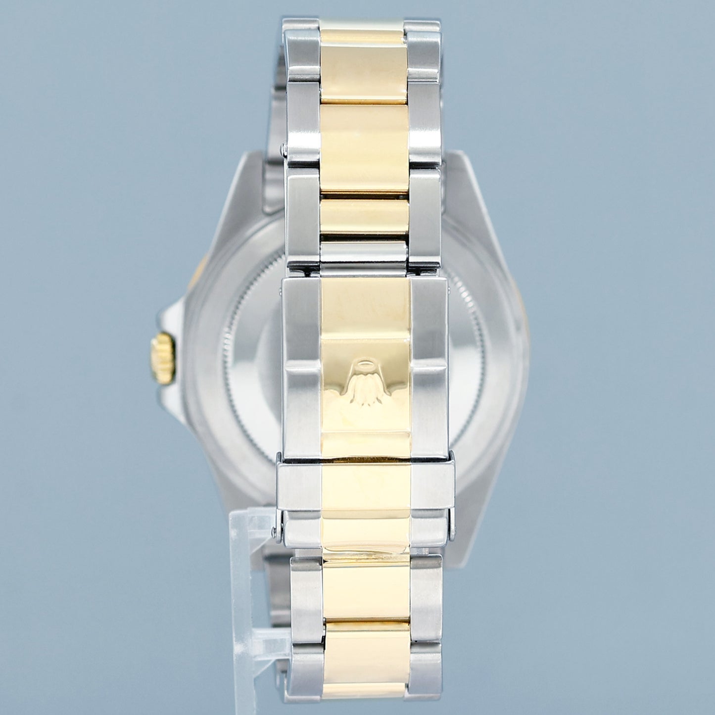 2000 PAPERS MINT Rolex GMT-Master II 16713 Black Two-Tone Yellow Gold Steel Watch