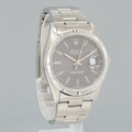 MINT Rolex Oyster Perpetual Date 34mm 15210 Steel Grey Stick Watch Box