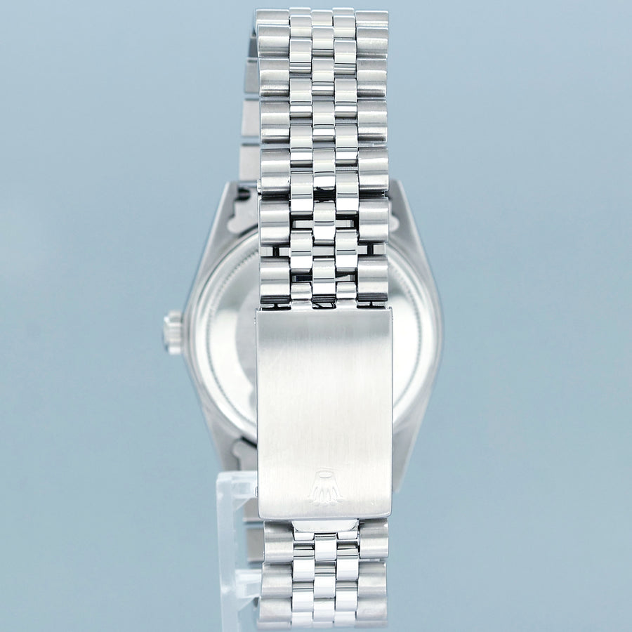 DIAMOND Bezel Rolex DateJust 36mm Glacier Blue Diamond 16030 Steel Watch Box