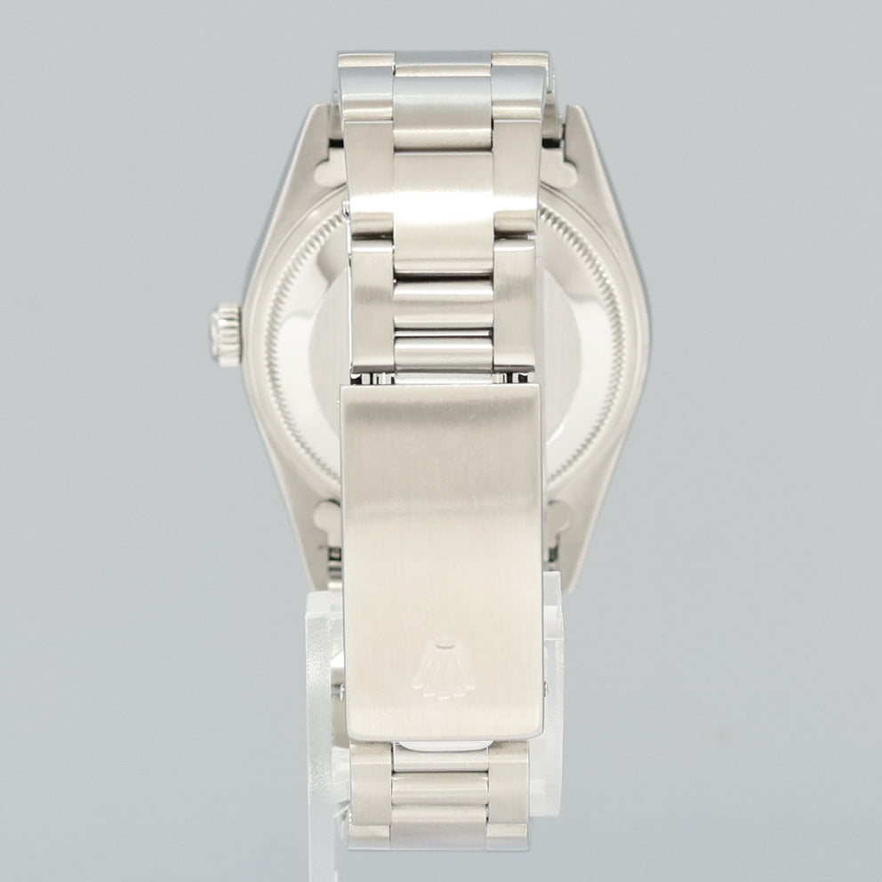 MINT Rolex Oyster Perpetual Date 34mm 15210 Steel Grey Stick Watch Box
