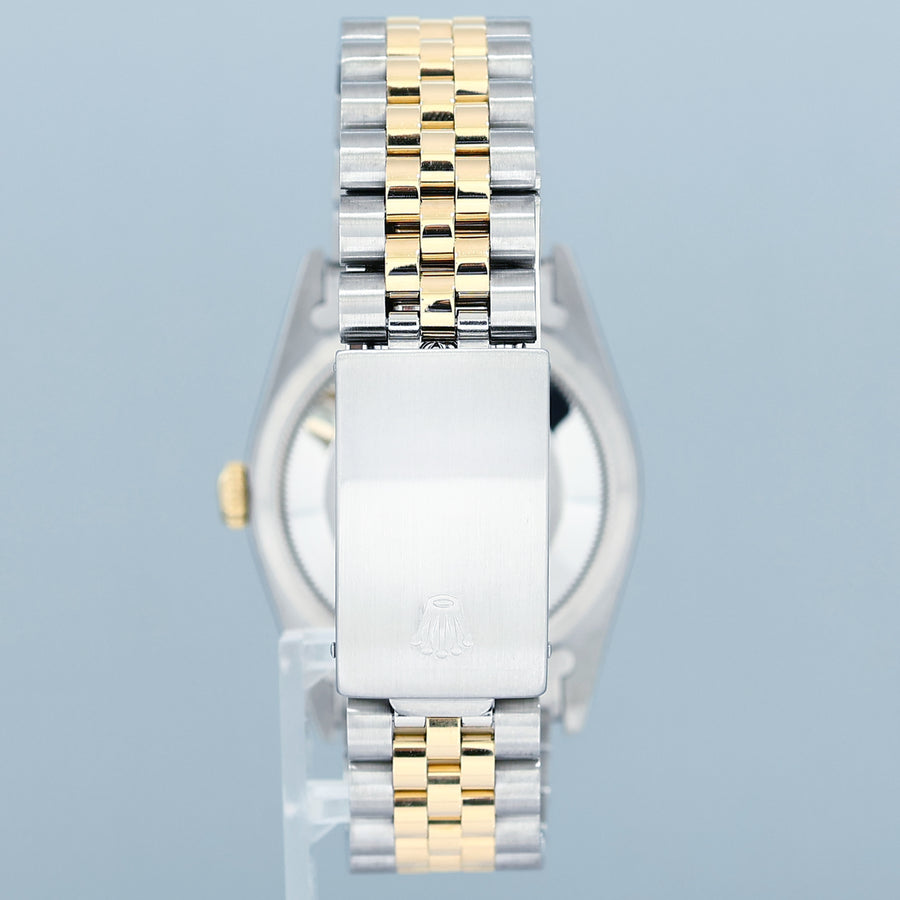 MINT Rolex DateJust 16233 Two Tone Yellow Gold Jubilee Original Champagne Diamond Watch