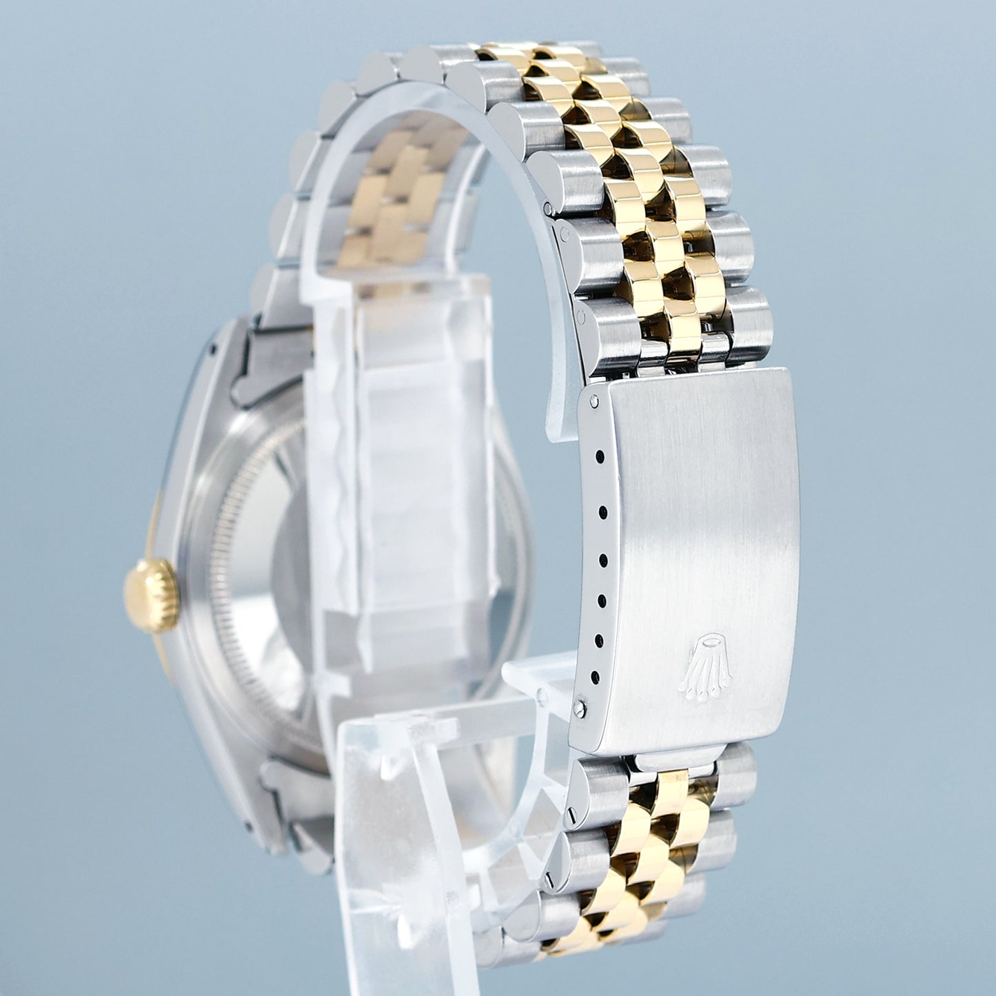 MINT Rolex DateJust 16233 Two Tone Yellow Gold Jubilee Original Champagne Diamond Watch