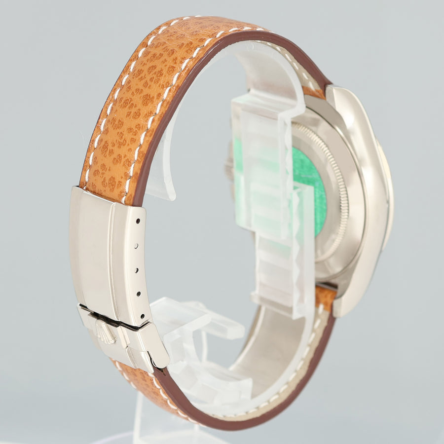 MINT PAPERS Rolex Daytona 18k White Gold 116519 Meteorite Roman Leather Watch Box