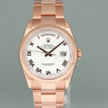 MINT Rolex President Day Date 36mm Rose Gold 118205 White Roman Watch Box