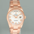 MINT Rolex President Day Date 36mm Rose Gold 118205 White Roman Watch Box