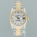 PAPERS MINT Ladies Rolex 68273 Two Tone 18k Yellow Gold Fluted Steel 31mm Pearl Diamond Watch