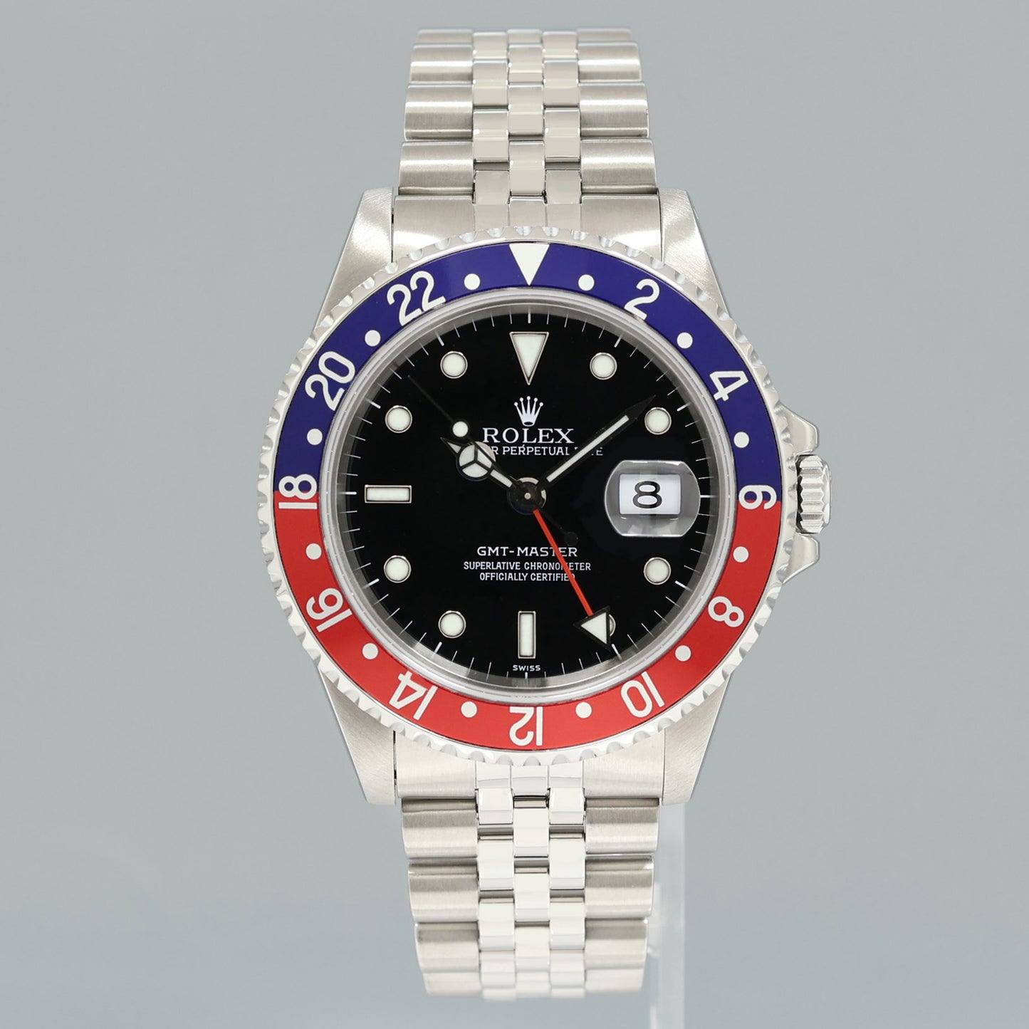 MINT Rolex GMT-Master 16700 Pepsi Red Blue Jubilee 40mm Steel Watch Box