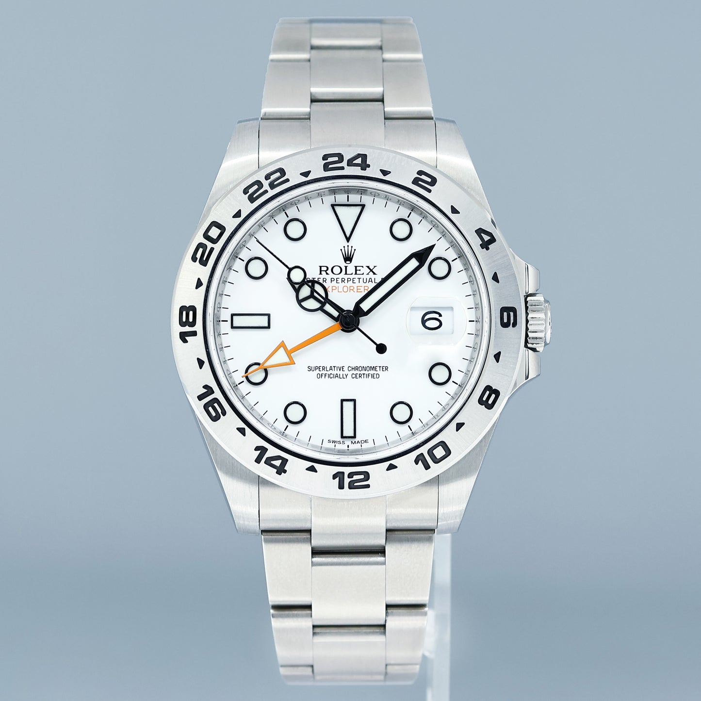 2018 MINT Rolex Explorer II 216570 Polar White Dial Steel 42mm Watch Box