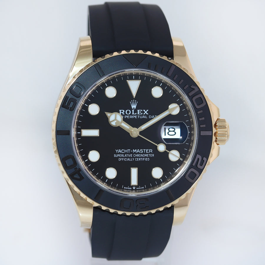 2024 MINT Rolex Yacht-Master 226658 Yellow Gold 42mm Oysterflex Watch Box