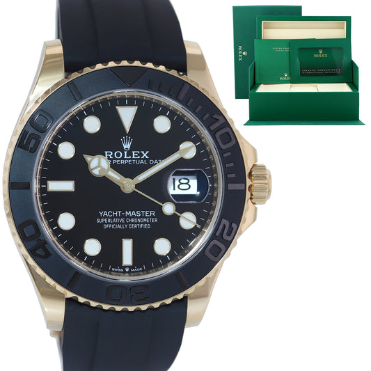 2026 NEW PAPERS Rolex 226658 Yacht-Master Yellow Gold 42mm Oysterflex Watch Box