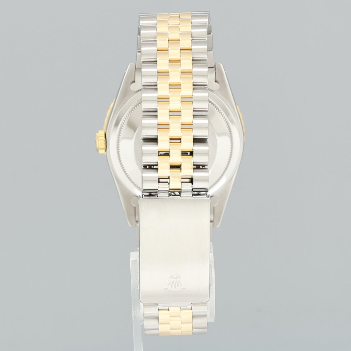 PAPERS Rolex DateJust 16263 Turn-O-Graph Two Tone Gold Black Jubilee 36mm Watch