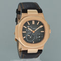 MINT PAPERS Patek Philippe Nautilus Moonphase Rose Gold 5712R Leather Watch Box