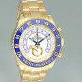 2016 MINT BLUE HANDS Rolex Yacht-Master 2 Yellow Gold 116688 44mm Watch Box