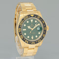MINT 2018 PAPERS Rolex GMT-Master 2 Ceramic Green 116718 Yellow Gold 40mm Watch