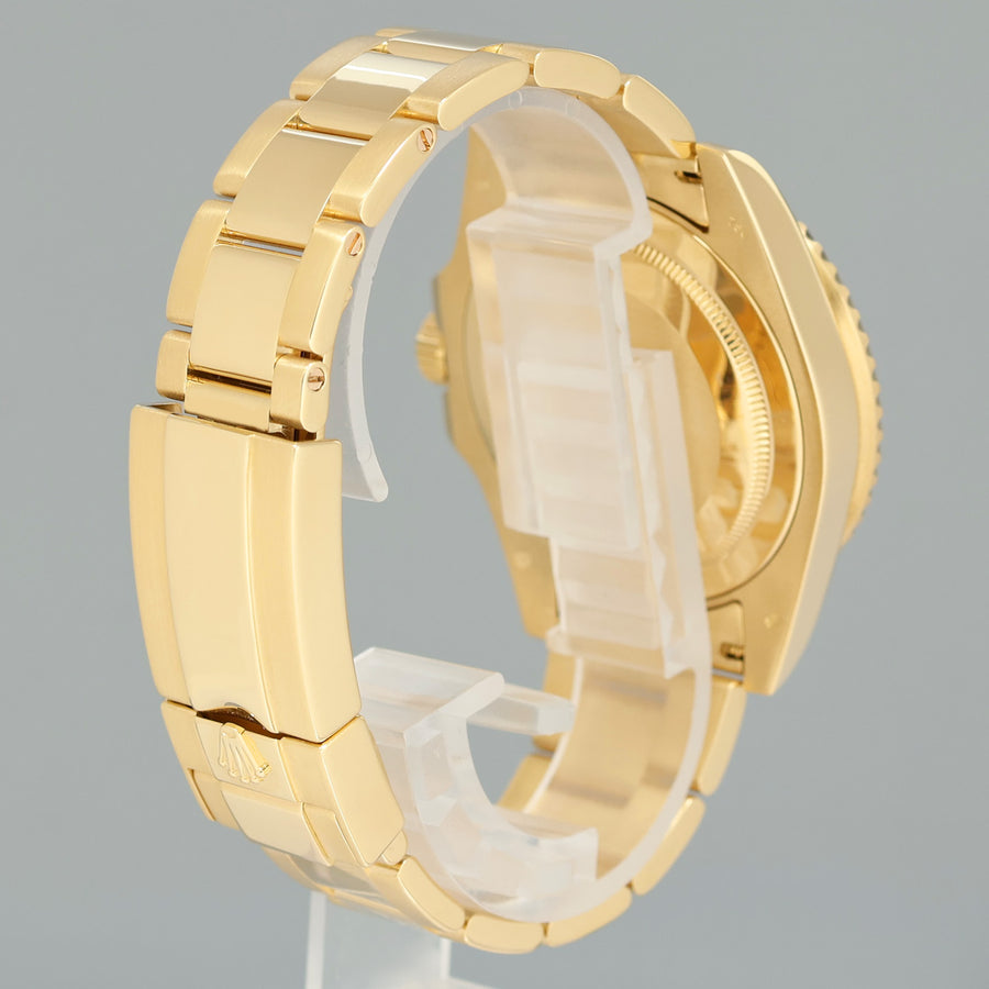 MINT 2018 PAPERS Rolex GMT-Master 2 Ceramic Green 116718 Yellow Gold 40mm Watch