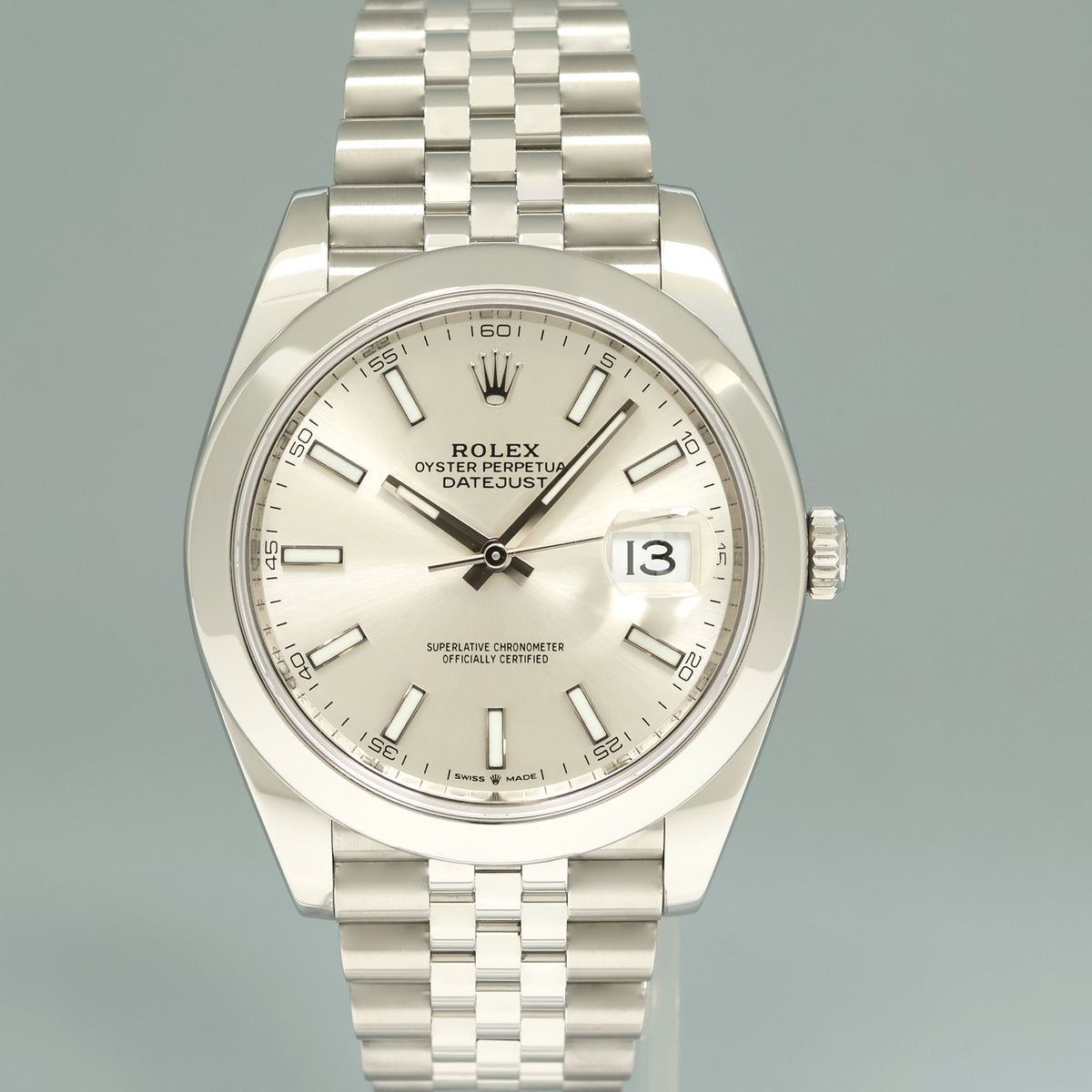 2026 NEW PAPERS Rolex DateJust 41 Steel 126300 Silver Stick Jubilee 41mm Watch Box