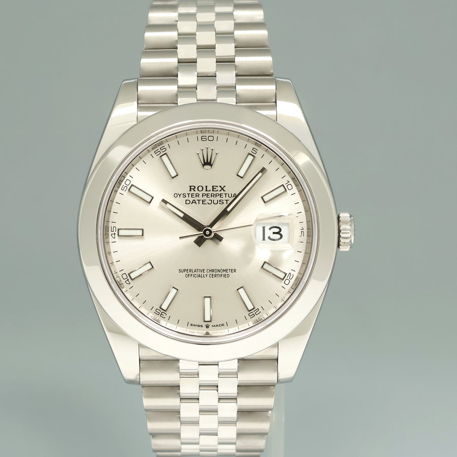 2026 NEW PAPERS Rolex DateJust 41 Steel 126300 Silver Stick Jubilee 41mm Watch Box