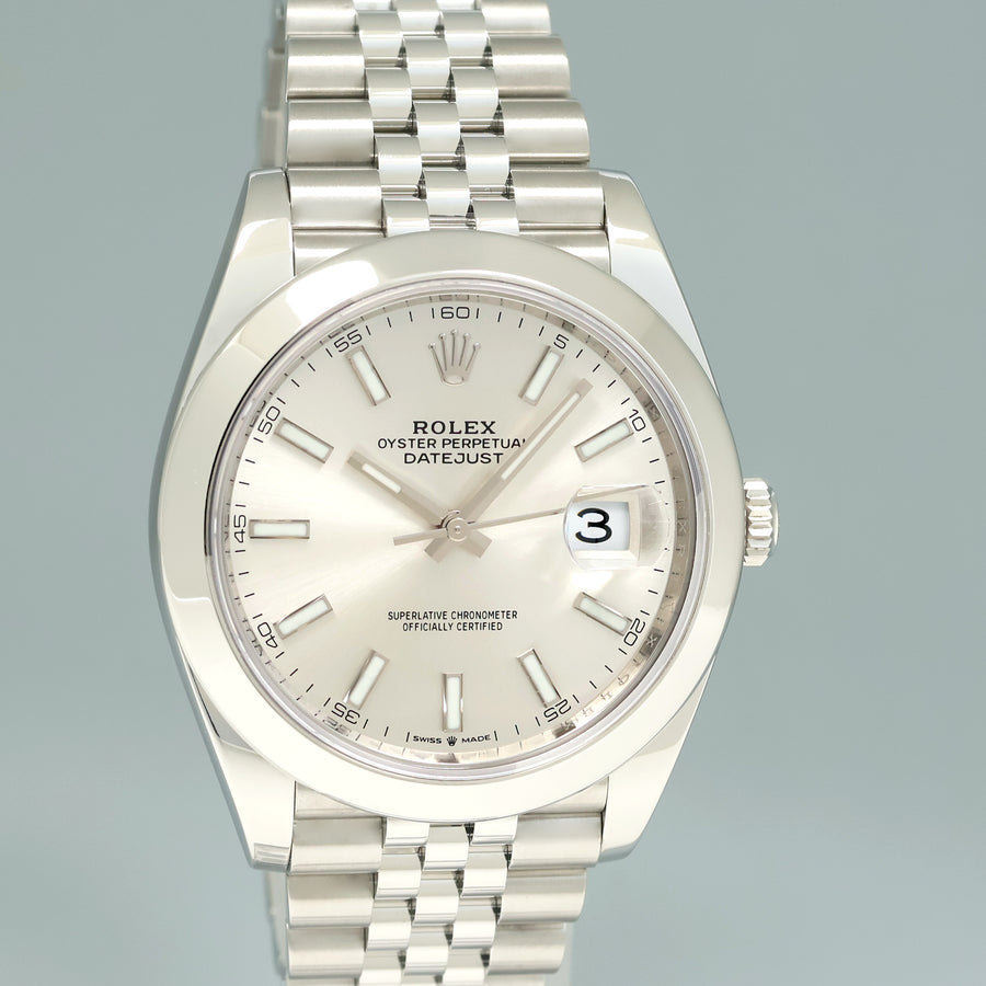 2026 NEW PAPERS Rolex DateJust 41 Steel 126300 Silver Stick Jubilee 41mm Watch Box