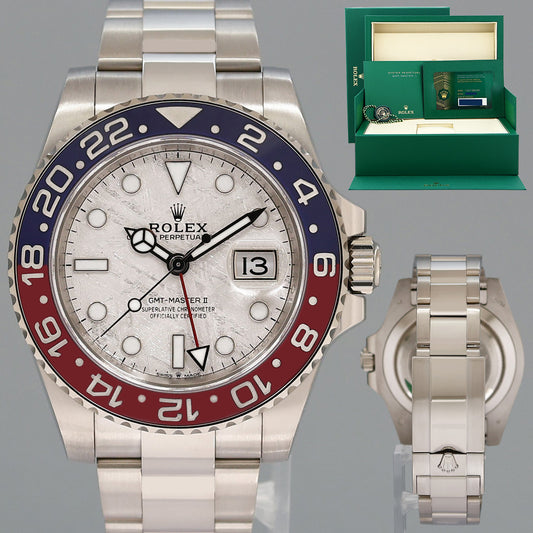 2025 NEW PAPERS Rolex GMT-Master II 126719BLRO Blue Pepsi Meteorite White Gold Watch