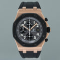 Mint Audemars Piguet Royal Oak Offshore Rubber Clad Chrono Rose Gold Watch 25940ok