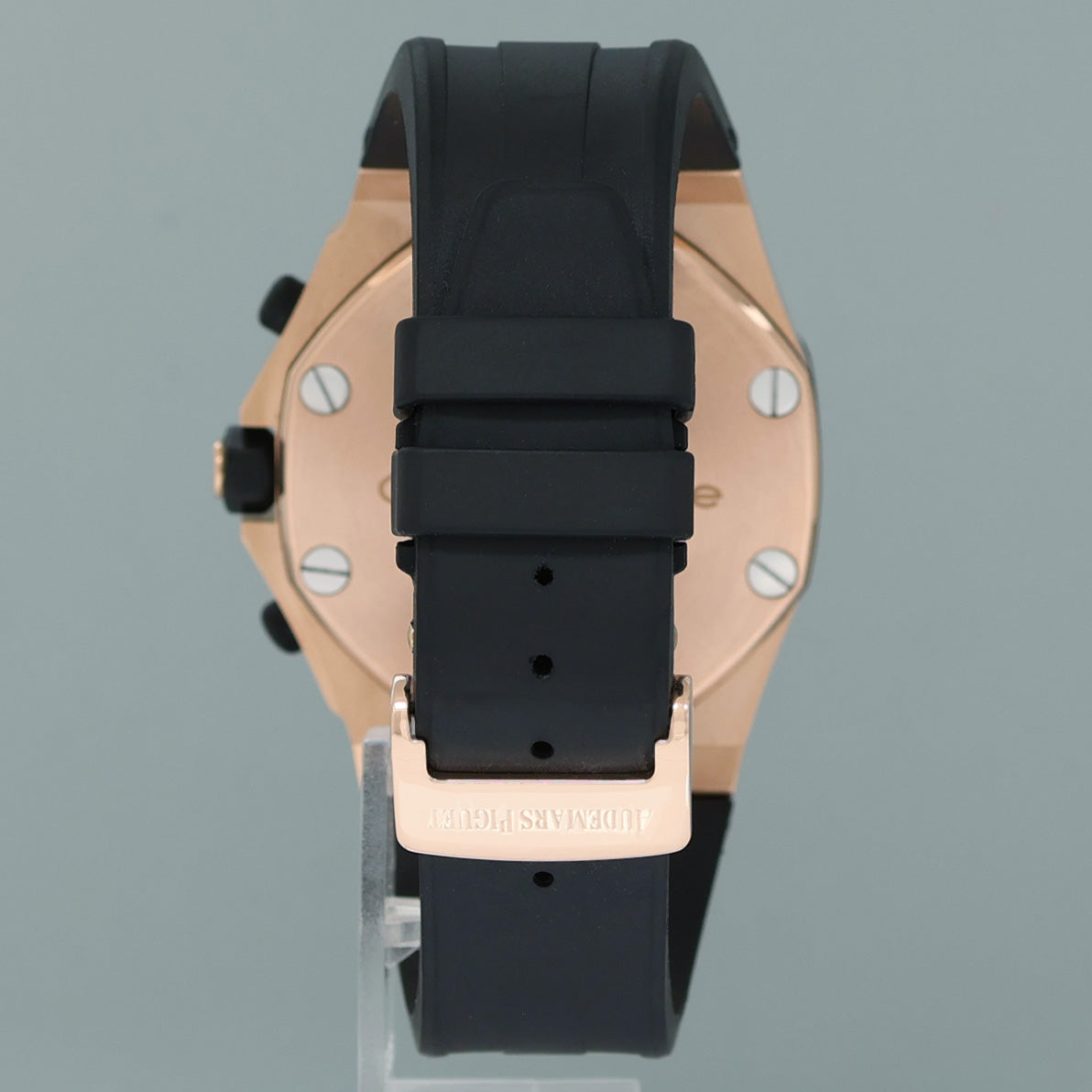 Mint Audemars Piguet Royal Oak Offshore Rubber Clad Chrono Rose Gold Watch 25940ok