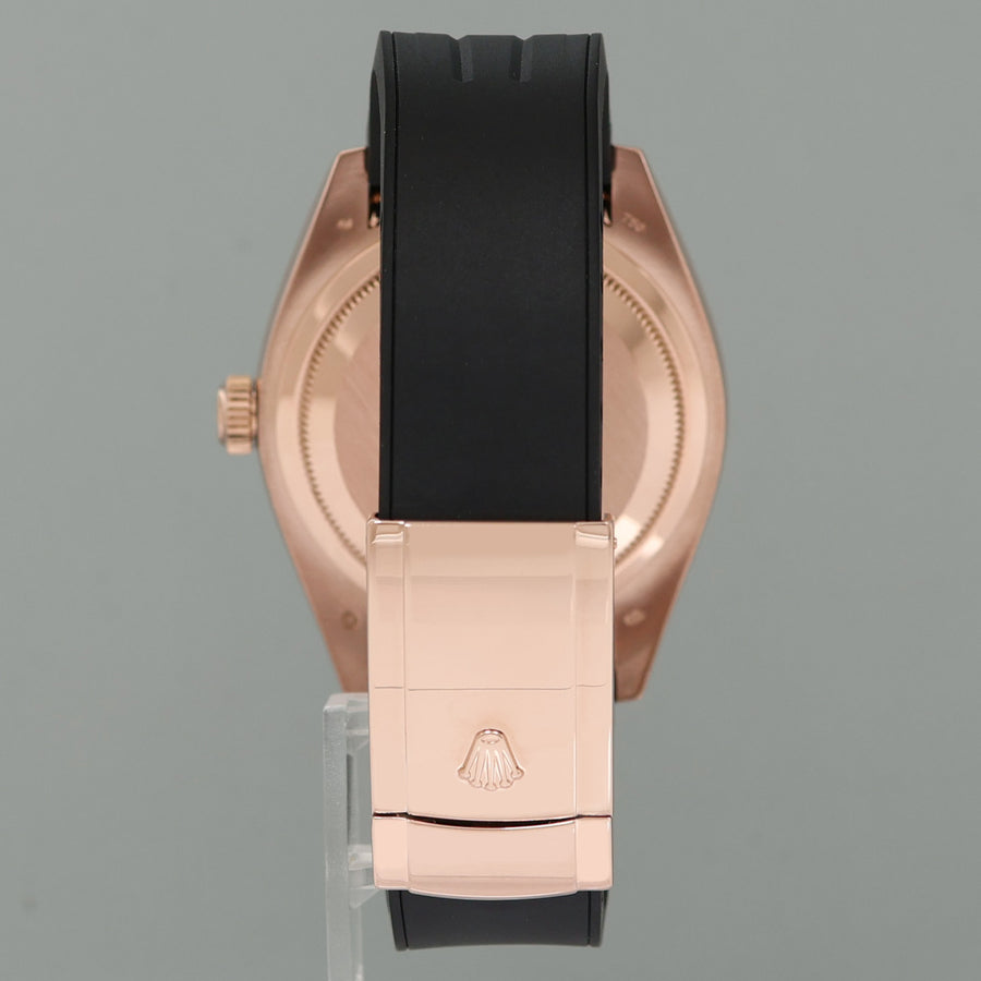 MINT ROLEX SKY DWELLER ROSE GOLD 326135 CHOCOLATE 42MM RUBBER WATCH BOX