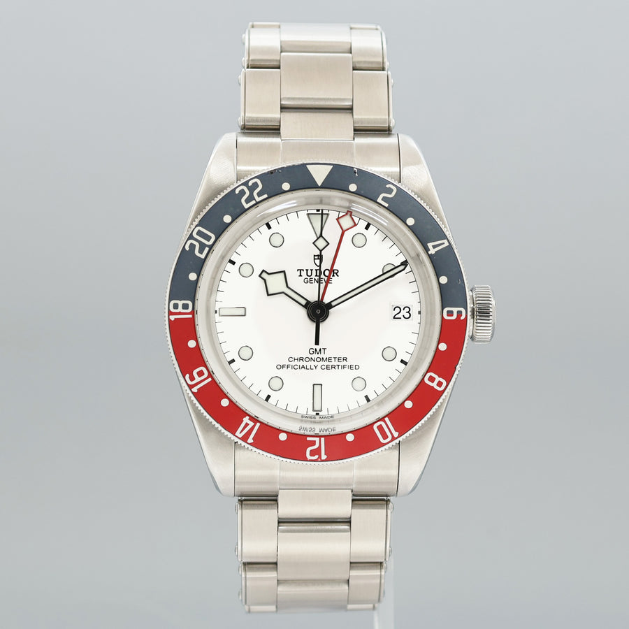 2023 PAPERS Tudor Black Bay Pepsi Steel White GMT Date Watch 79830RB Watch Box