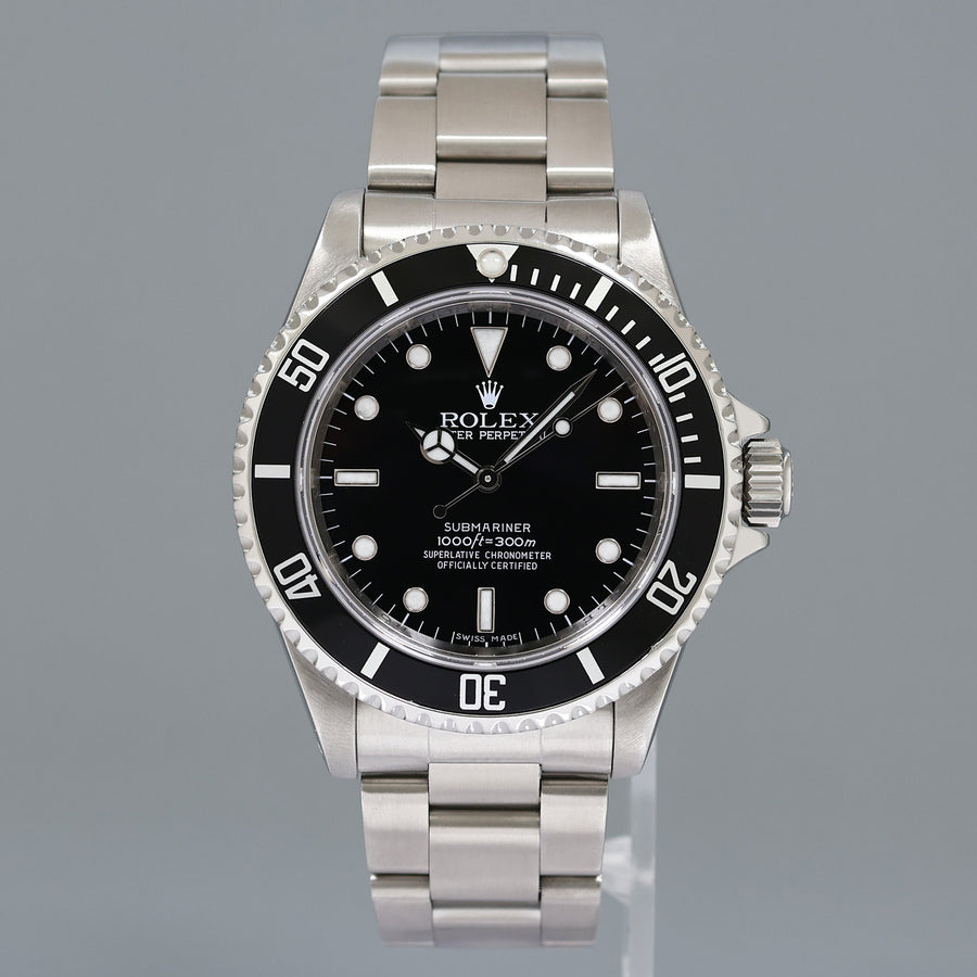 2008 MINT Rolex 14060M Submariner 40mm No-Date 4 Line Steel Black Watch Box