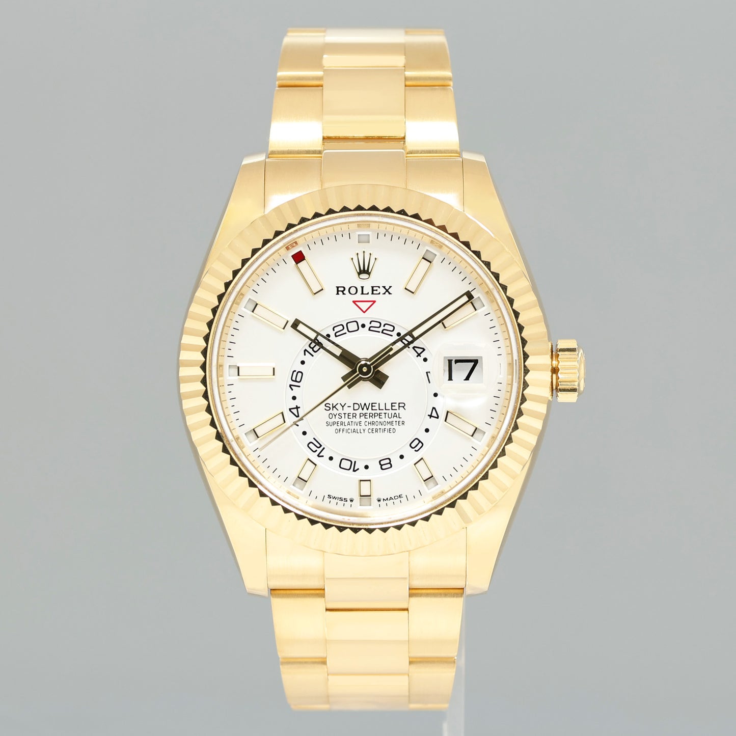 2024 NEW PAPERS Rolex Sky-Dweller Yellow Gold White Stick 336938 Watch Box