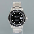 1999 PAPERS Swiss Only Dial Rolex Submariner Date 16610 Steel Black 40mm Watch Box