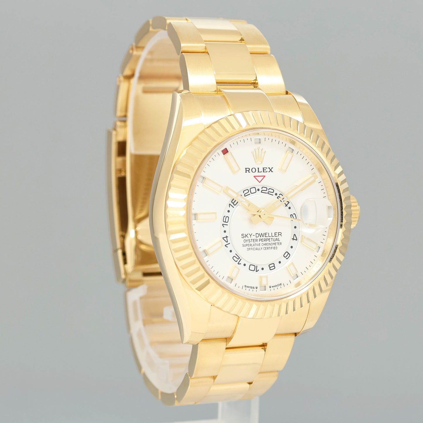 2024 NEW PAPERS Rolex Sky-Dweller Yellow Gold White Stick 336938 Watch Box