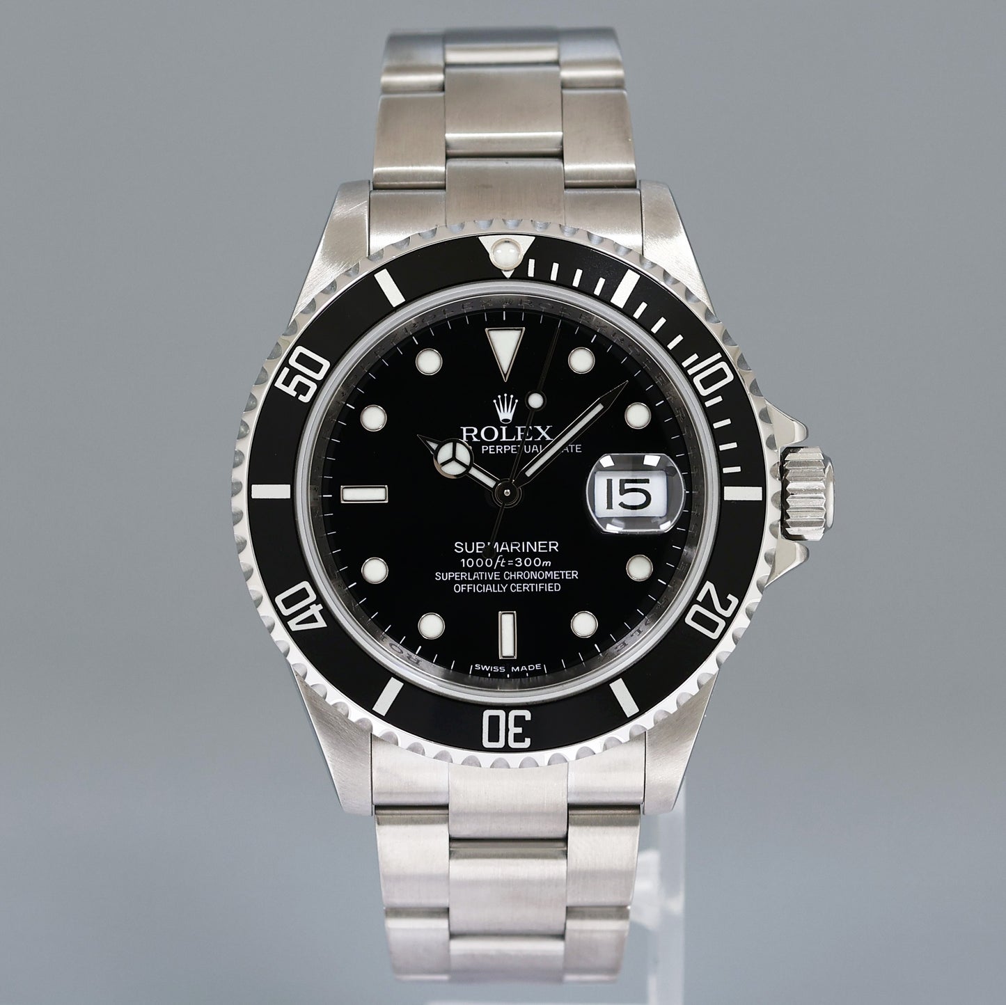 2008 PAPERS MINT Rolex 16610LN Submariner Date Steel Black 40mm Oyster Watch Box