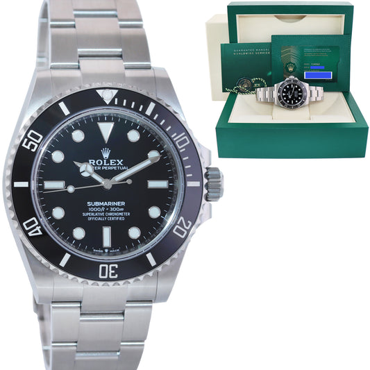 APRIL 2024 NEW PAPERS Rolex Submariner 41mm Black Ceramic 124060LN No Date Watch