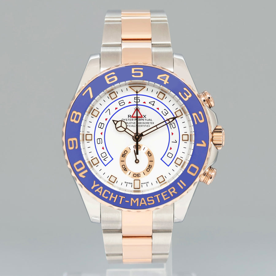 2025 CPO PAPERS Rolex Yacht-Master II 116681 Steel Everose Gold Mercedes Hands Watch