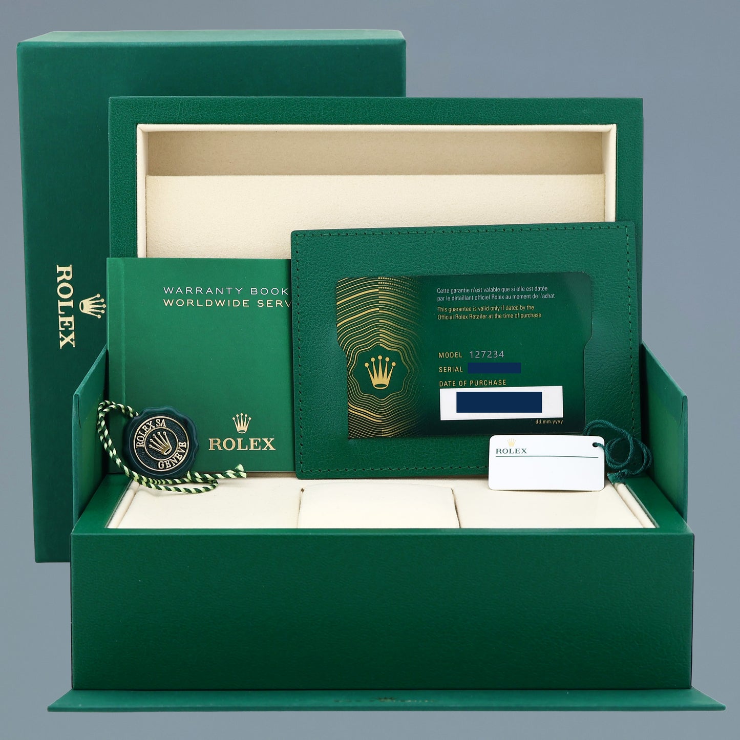 2026 NEW PAPERS 127234 Rolex Land-Dweller Steel Jubilee 36mm White Gold Fluted Watch
