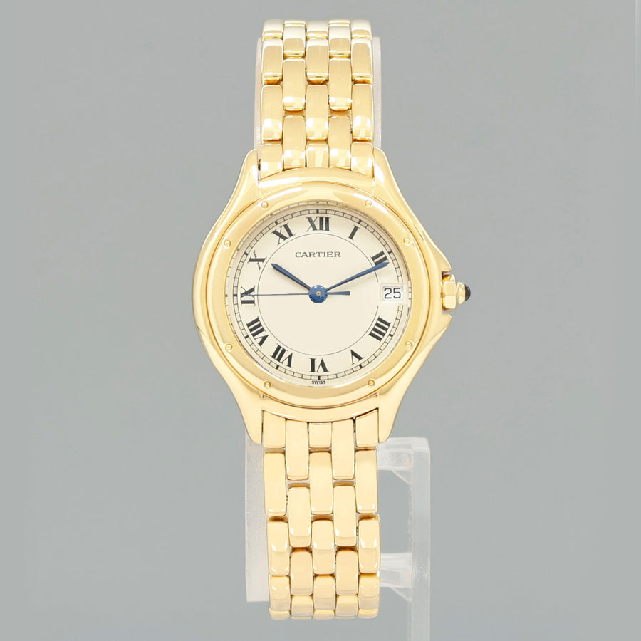 Ladies Cartier Panthere Cougar 26mm 18k Yellow Gold 117000 Quartz Watch
