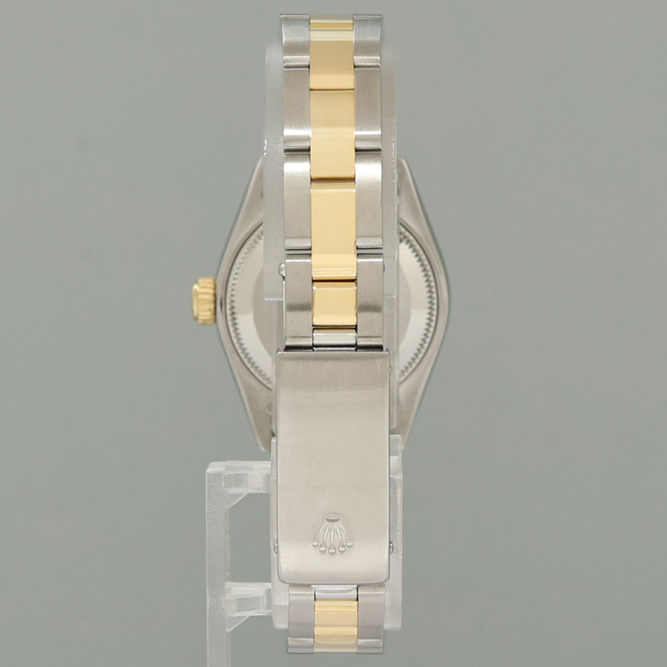 MINT Pearl Diamond Ladies Rolex 26mm DateJust 69173 Two Tone Gold Oyster Watch