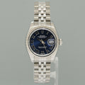 2014 MINT Ladies Rolex DateJust 179174 Blue Roman Jubilee 26mm Watch Box