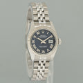 2014 MINT Ladies Rolex DateJust 179174 Blue Roman Jubilee 26mm Watch Box