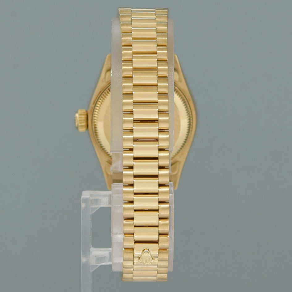 PAPERS 2004 Ladies Rolex DateJust 79178 President 26mm Yellow Gold White Roman Watch