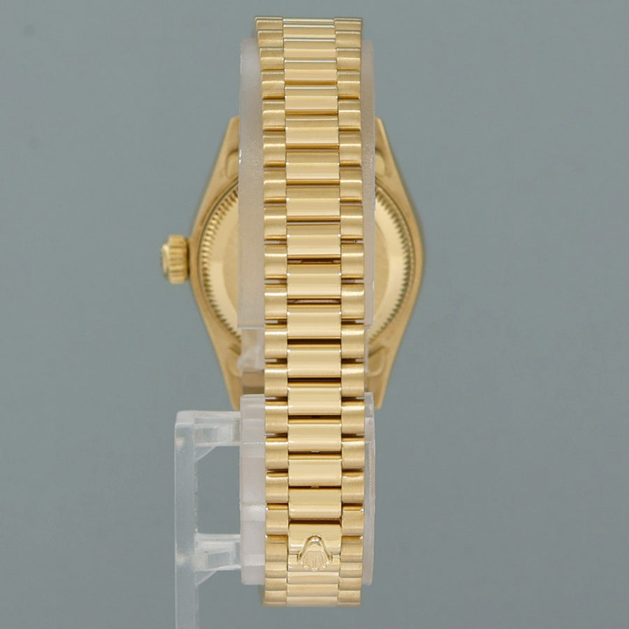 PAPERS 2004 Ladies Rolex DateJust 79178 President 26mm Yellow Gold White Roman Watch