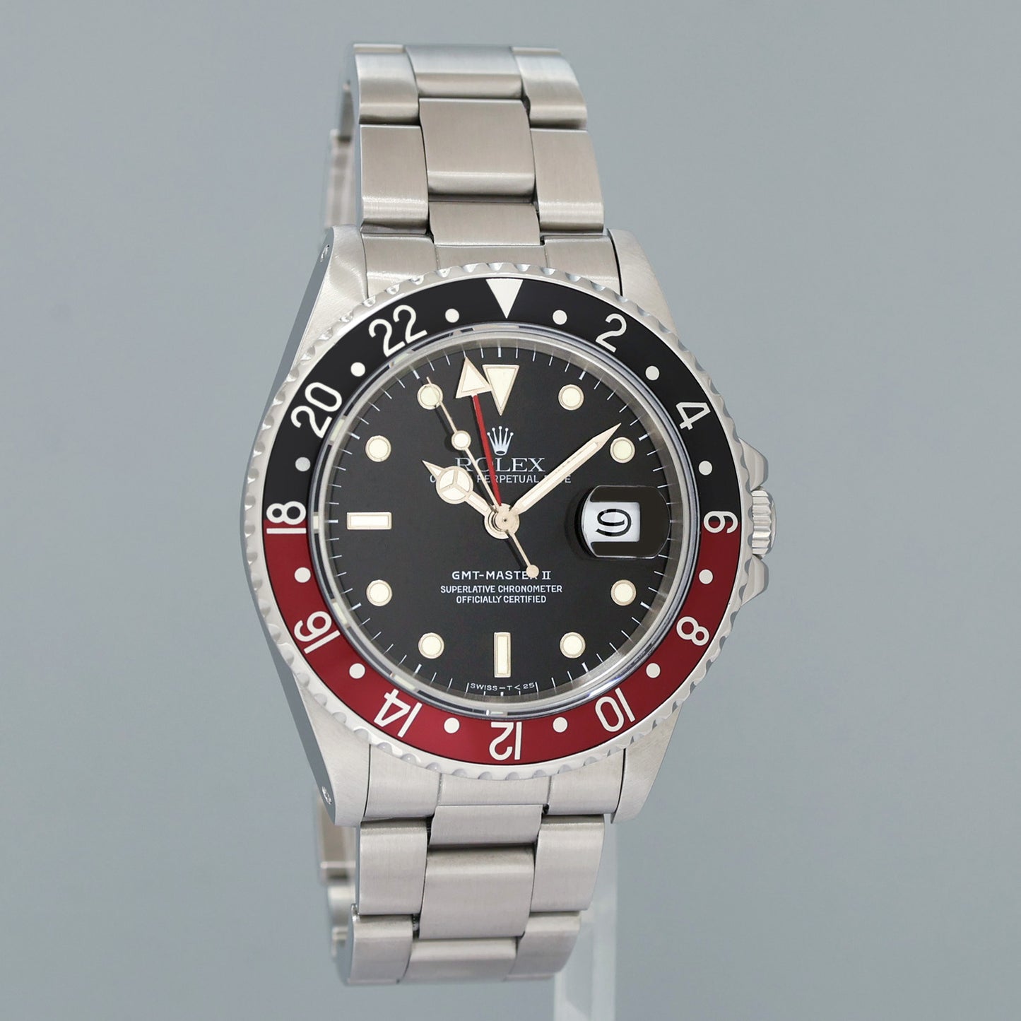 1987 Rolex GMT-Master II 16760 Fat Lady Coke Red Steel 40mm Watch Box