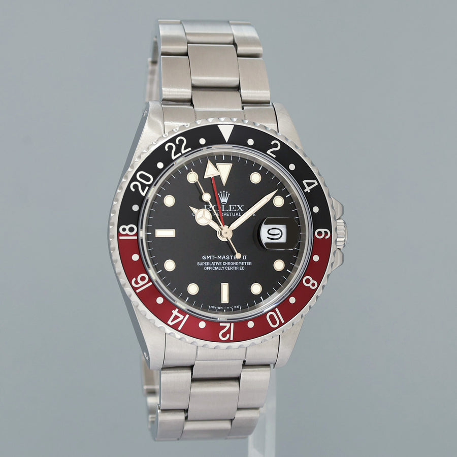 1987 Rolex GMT-Master II 16760 Fat Lady Coke Red Steel 40mm Watch Box