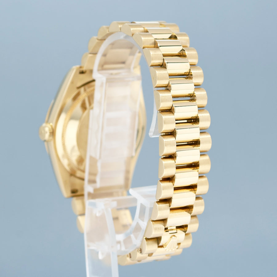 Mint 2007 Rolex President Yellow Gold Diamond Jurassic Ammonite 118238 Day Date Watch