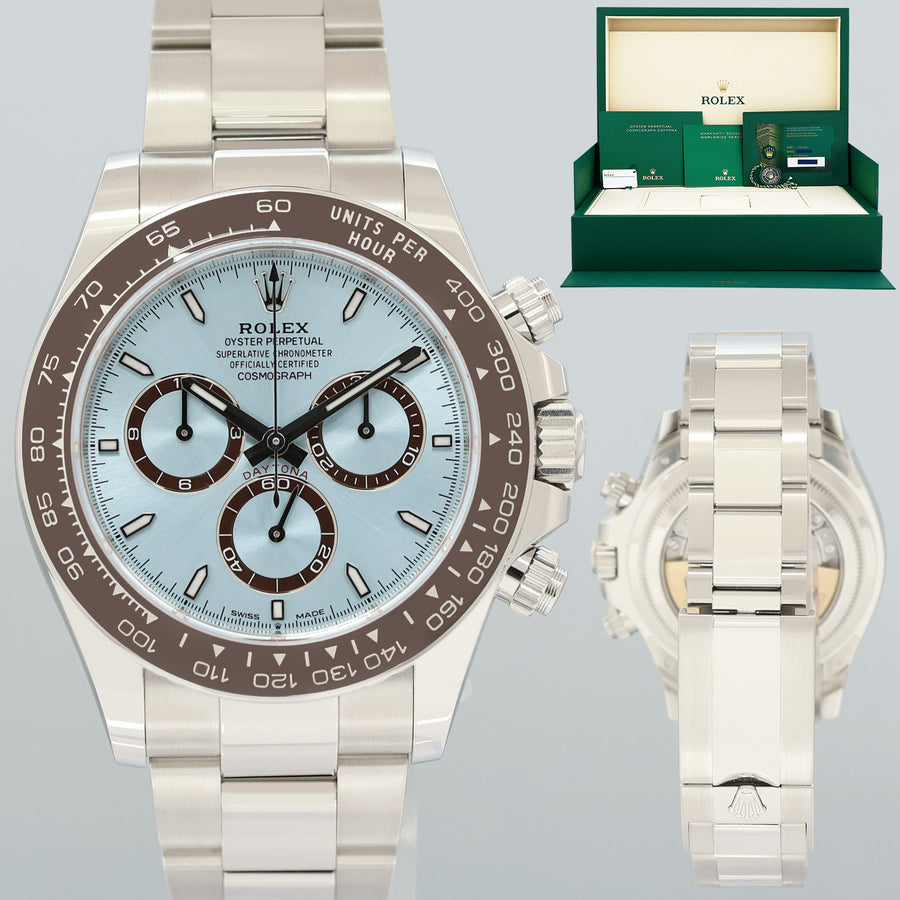 2025 NEW PAPERS Rolex Daytona 126506 Platinum Glacier Blue Ceramic Bezel Watch Box