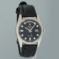 2013 MINT Rolex President Day Date 118239 White Gold Black Diamond Watch Box
