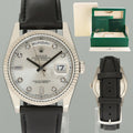 2013 MINT Rolex President Day Date 118239 White Gold Silver Diamond Watch Box