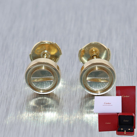 Cartier 18k Yellow Gold Love Earrings